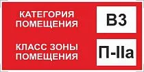 Знак категории помещения по взрывопожарной и пожарной опасности В3_П-IIа